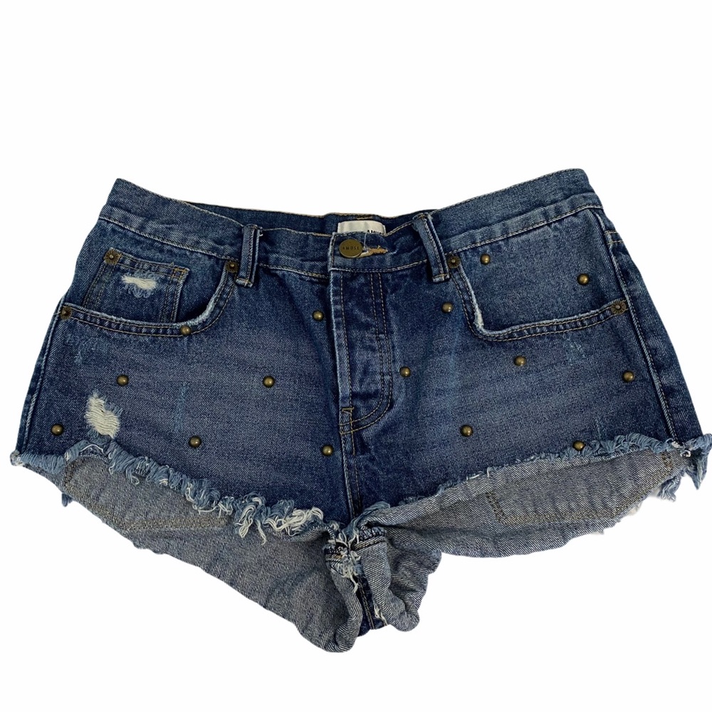 Amuse Society | Denim Cutoff Shorts Size 27 - Picture 1 of 8